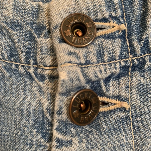 🦋SALE Y2K Lucky Brand Dungarees Flared Plaza Jeans - Picture 5 of 11